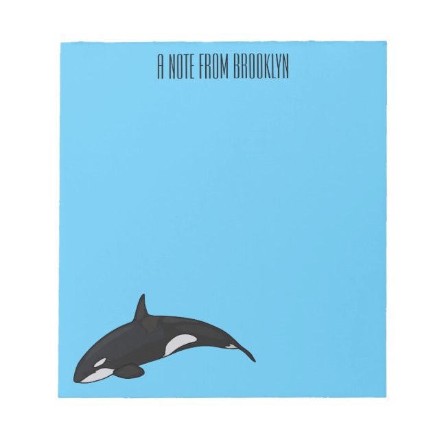Bloc-note Illustration d'une baleine tueuse (Devant)