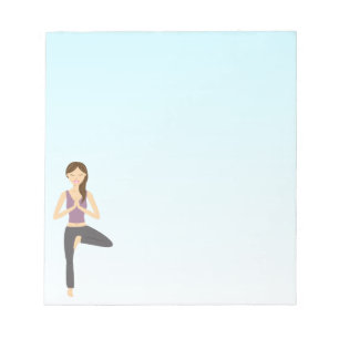 Bloc-note Illustration d'une fille de yoga mignonne faisant