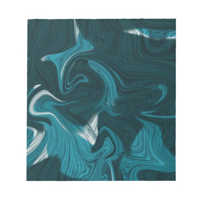 Bloc-note Illustration marbre Abstrait Bleu (Devant)