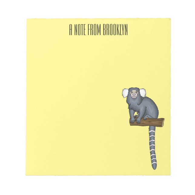 Bloc-note Illustration marmoset commune (Devant)