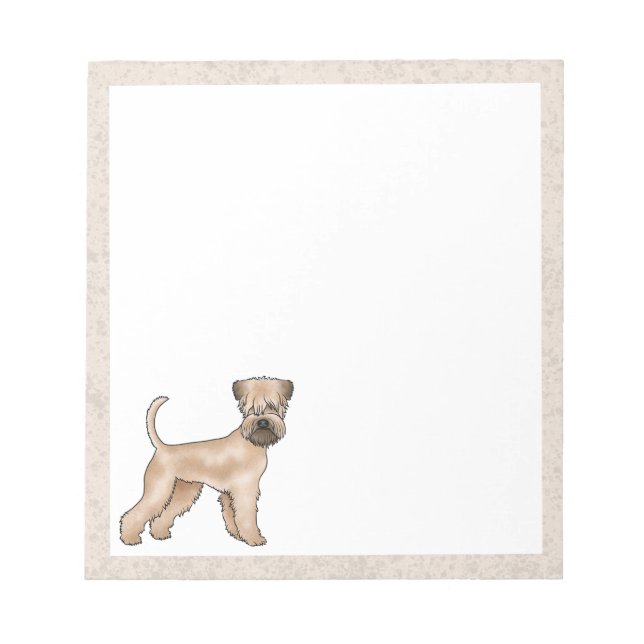 Bloc-note Illustration mignonne de Terrier Irlandais à poil  (Devant)