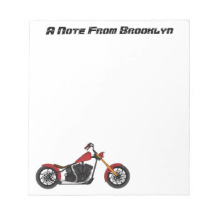 Bloc-note Illustration motocyclette de style hélicoïdal