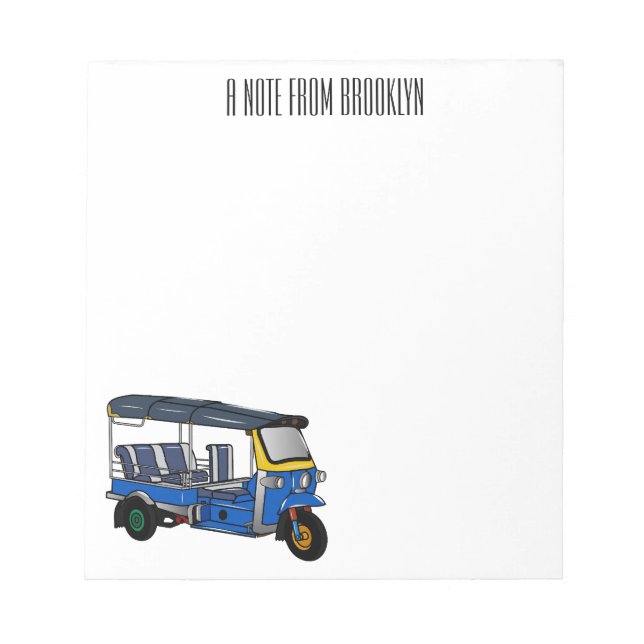 Bloc-note Illustration Tuk tuk (Devant)