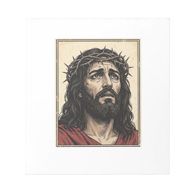 Bloc-note Illustration vectorielle de portrait religieux de  (Devant)