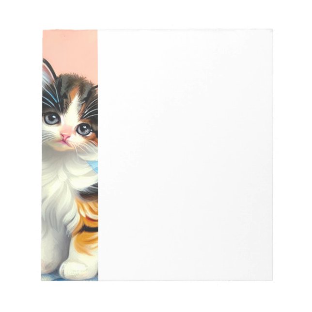 Bloc-note Illustration vintage Calico Kitten (Devant)