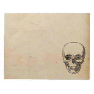 Bloc-note Illustration vintage de crâne humain simple