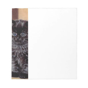 Bloc-note Illustration vintage Halloween Black Kitten
