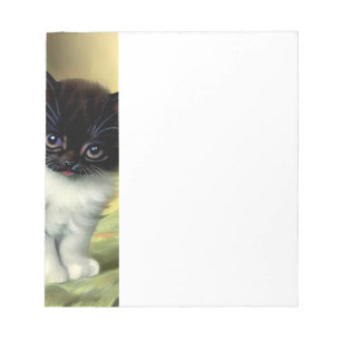 Bloc-note Illustration vintage Tuxedo Kitten