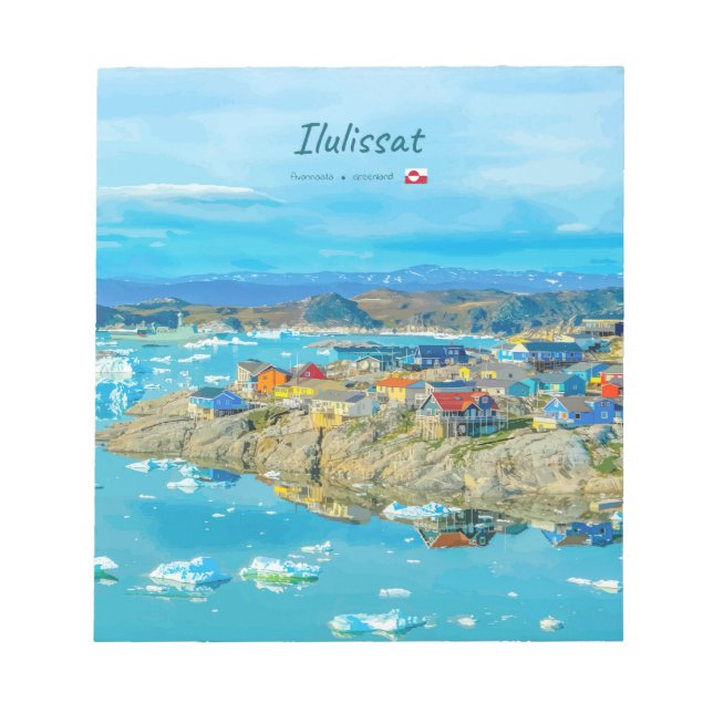 Bloc-note Ilulissat, Groenland - Ville des Icebergs (Devant)