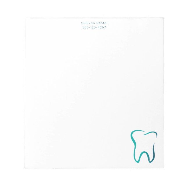 Bloc-note Image dentaire de la dentisterie d'affaires (Devant)