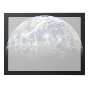 Bloc-note Image Mosaïque De La Planète Terre Avec 3 Ouragans