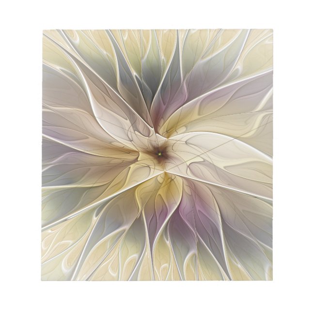 Bloc-note Imaginaire Floral Gold Eggplant Art Fractal Abstra (Devant)