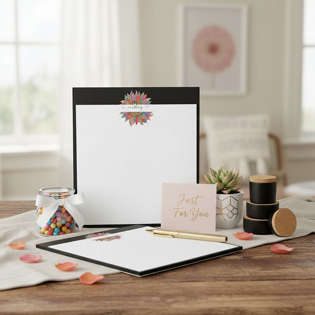 Bloc-note Impression arc-en-ciel et léopard personnalisée   (Créateur téléchargé)