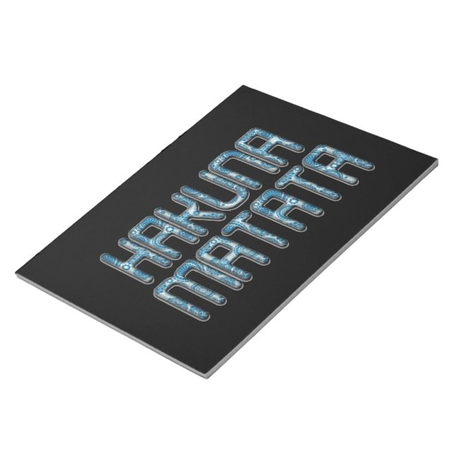 Bloc-note Impression d'art 3D Hakuna Matata (Incliné)