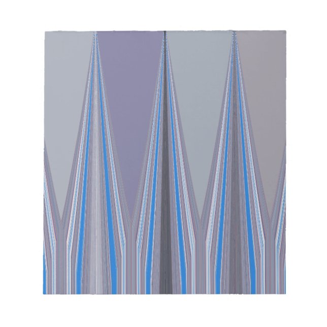 Bloc-note Impression d'art chevron bleu, violet, gris (Devant)