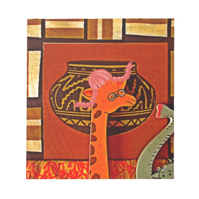 Bloc-note Impression d'art de chapeau de girafe (Devant)