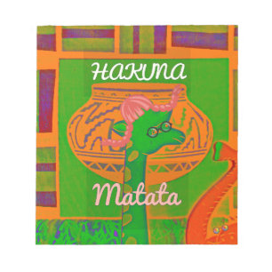 Bloc-note Impression d'art de girafe Hakuna