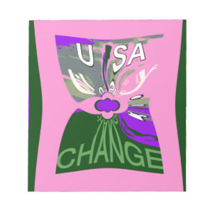 Bloc-note Impression d'art pour le changement aux USA