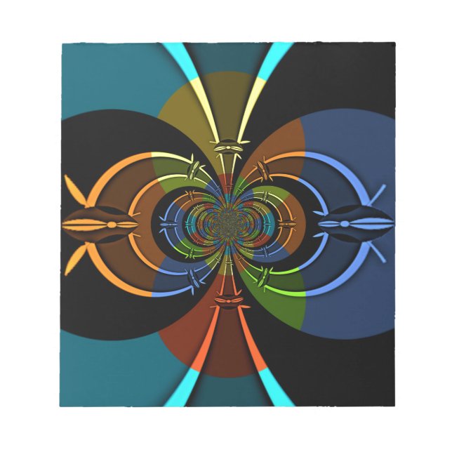 Bloc-note Impression d'une éclatement de couleur Abstraite (Devant)