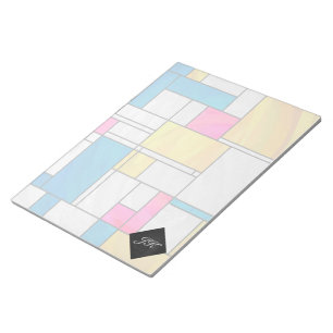 Bloc-note Impression jaune rose bleu de Mondrian