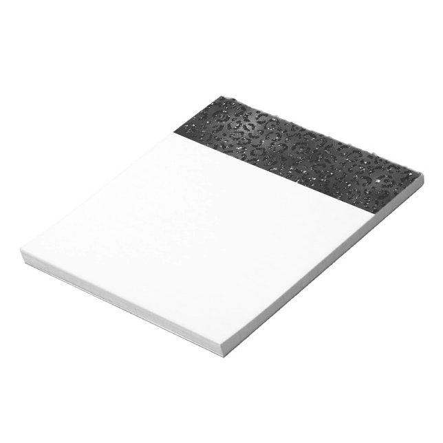 Bloc-note Imprimé à motif de peau de léopard guépard noir an (Tourné)