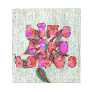 Bloc-note Imprimer l'art "Live Life Large"