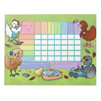 Bloc-note Incitatif au poulet Objectif hebdomadaire Note Pad