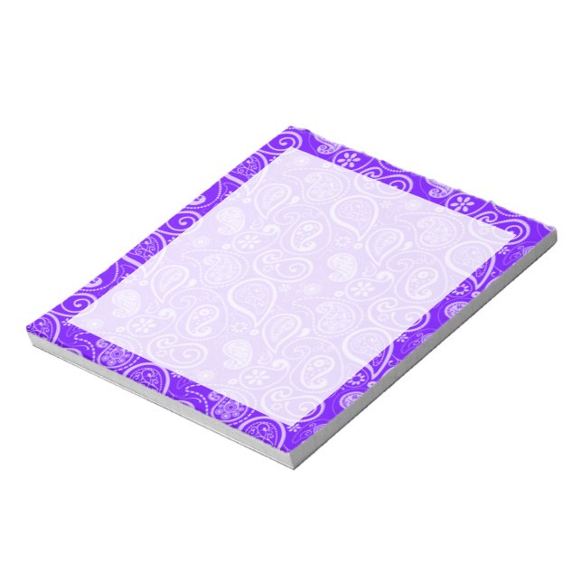 Bloc-note Indigo, Purple Paisley; Floral (Tourné)