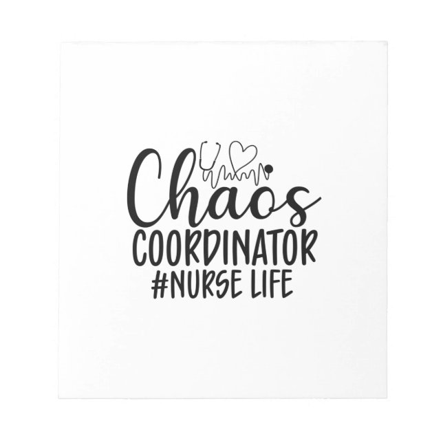 Bloc-note Infirmière Cadeau Chaos Coordinateur Infirmière Vi (Devant)