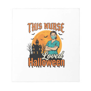 Bloc-note Infirmière d'Halloween Aimait Halloween Vintage Ép