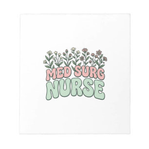 Bloc-note Infirmière en chirurgie florale dessin vectoriel v