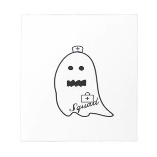Bloc-note Infirmière fantôme mignonne Halloween Dessinée à l
