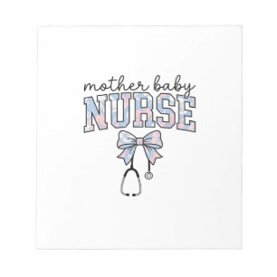 Bloc-note Infirmière Mère Bébé Chemise à nœud floral Design_
