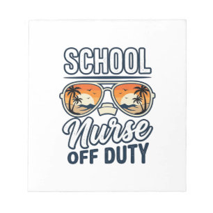 Bloc-note Infirmière scolaire hors service chemise de lunett