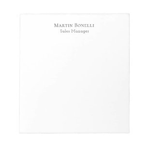 Bloc-note Informations de nom propre classique professionnel