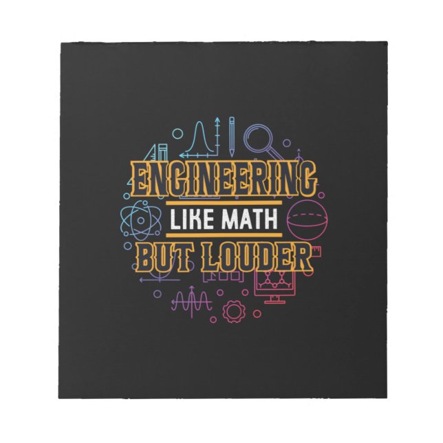 Bloc-note Ingénieur Ingénierie Comme Les Maths (Devant)