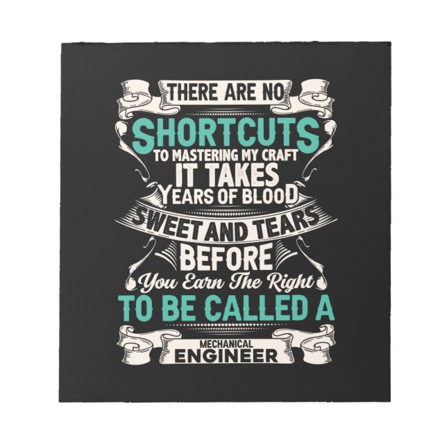 Bloc-note Ingénieur Ingénieur Mécanique (Devant)