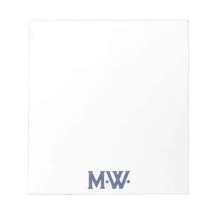 Bloc-note Initiales de typographie unique