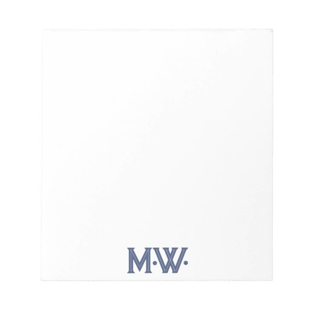 Bloc-note Initiales de typographie unique (Devant)