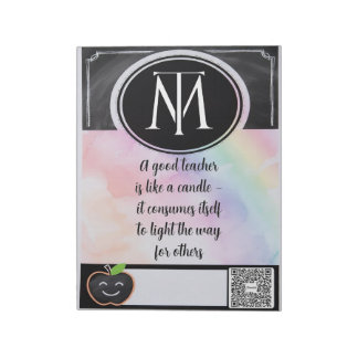 Bloc-note Inspirational Teacher QR Notepad