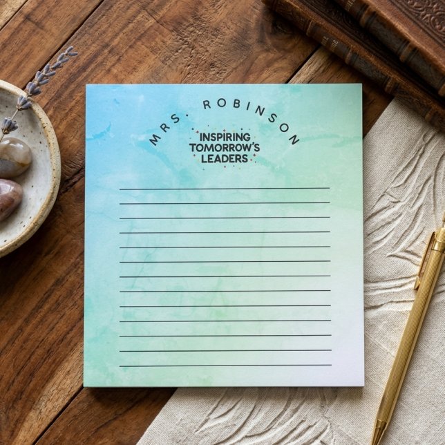 Bloc-note Inspirer les leaders de demain - Nom personnalisé  (Créateur téléchargé)