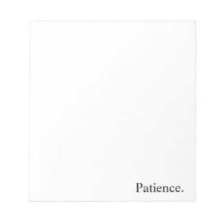 Bloc-note Intention "Patience"
