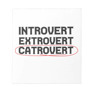 Bloc-note Introvert Extrovert Catrovert Funny