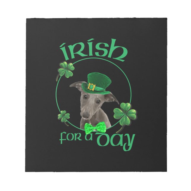 Bloc-note Irish For A Day Whippet Lucky Dog (Devant)