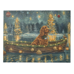 Bloc-note Irish Red Setter Christmas Festive Voyage