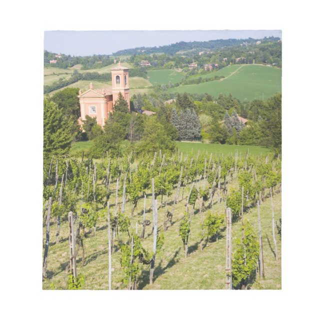 Bloc-note Italie, Bologne, Vue à travers le vignoble jusqu'à (Devant)