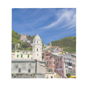 Bloc-note Italie, Cinque Terre, Vernazza, Port et Église