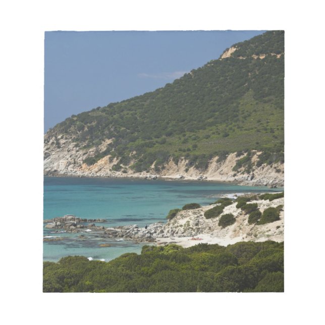 Bloc-note Italie, Sardaigne, Solanas. Plage. (Devant)