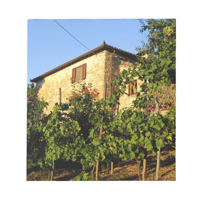 Bloc-note Italie, Toscane, Greve. Scènes de vin fin été (Devant)