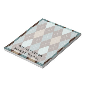 Bloc-note Jacquard bleu et Brown Motif de mode